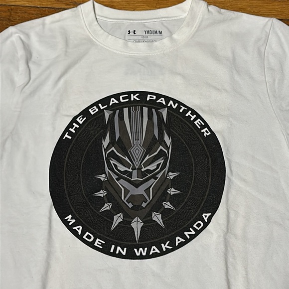 Under Armour x Marvel Boys Black Panther Tee, Youth Medium - Picture 2 of 3